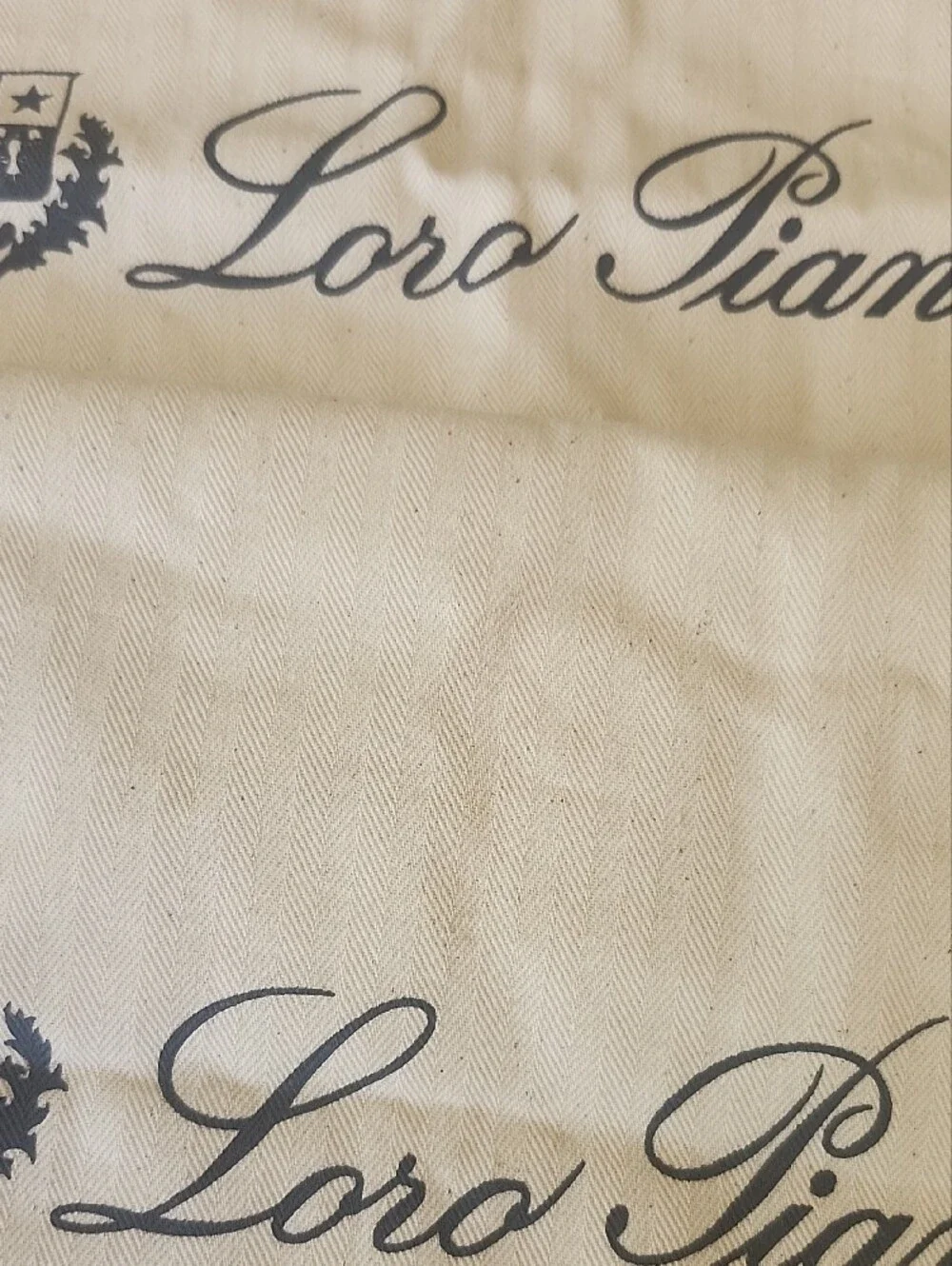 Loro Piana Cream Drawstring Garment Bags (Pair)